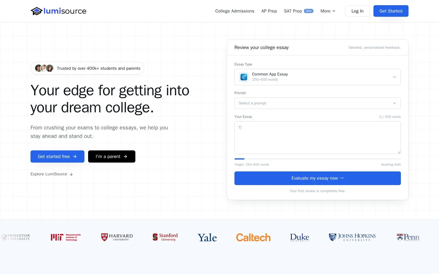 LumiSource website screenshot